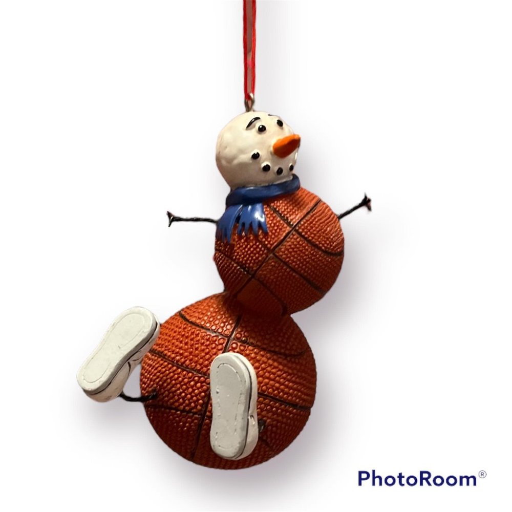 Basketball Snowman Christmas Ornament Holiday Decor